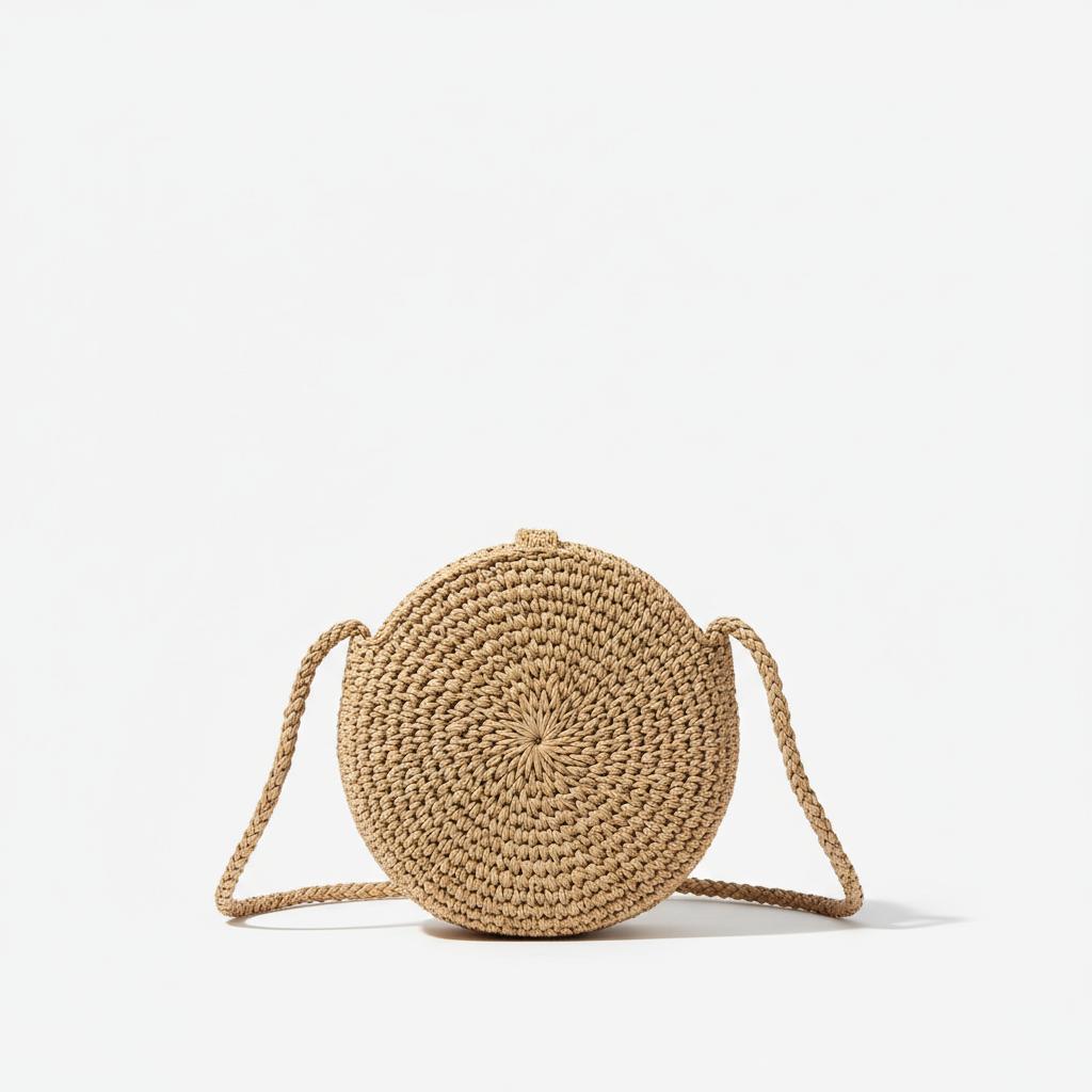 Woven Straw Crossbody Bag