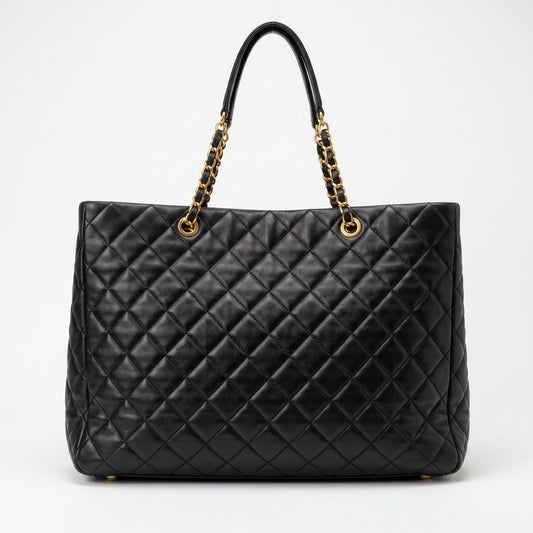 Oversized Quilted Leather Shopper