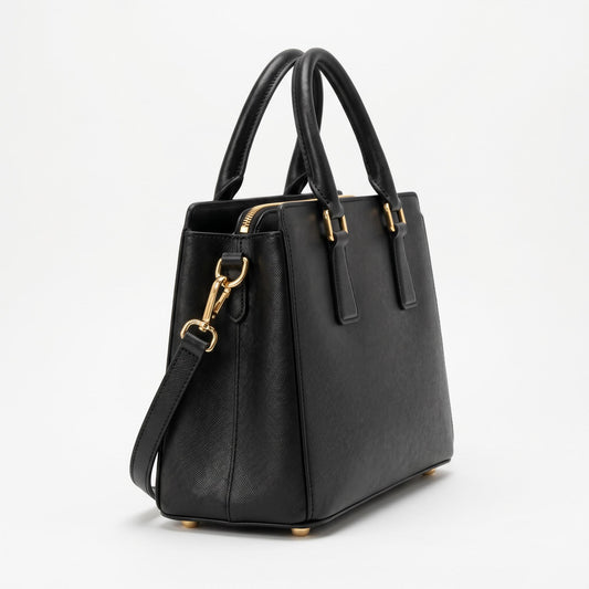 Saffiano Leather Structured Tote