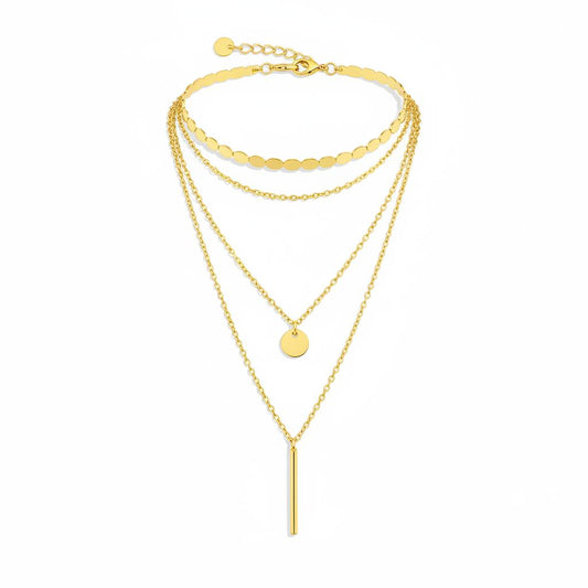Layered Gold Necklace Set