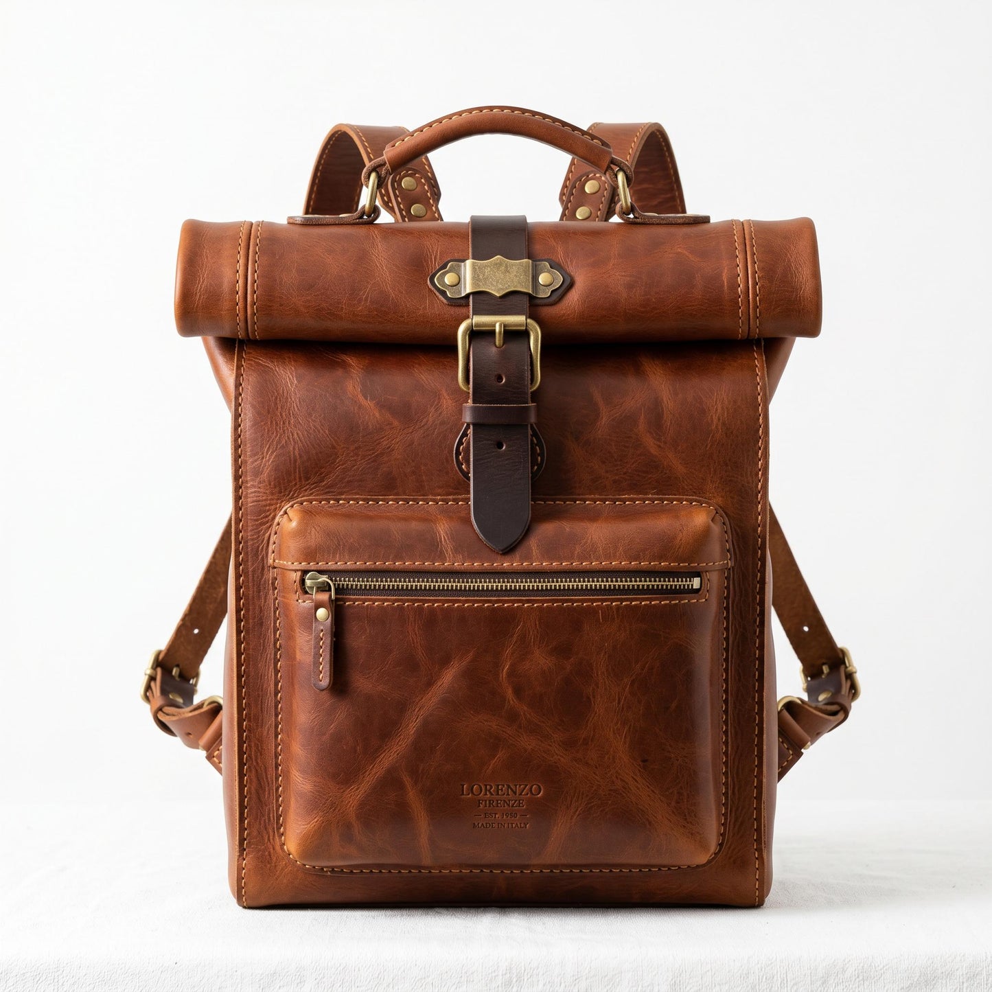 Handcrafted Italian Leather Backpack