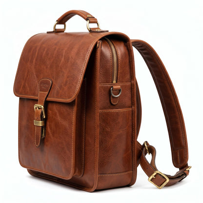 Handcrafted Italian Leather Backpack