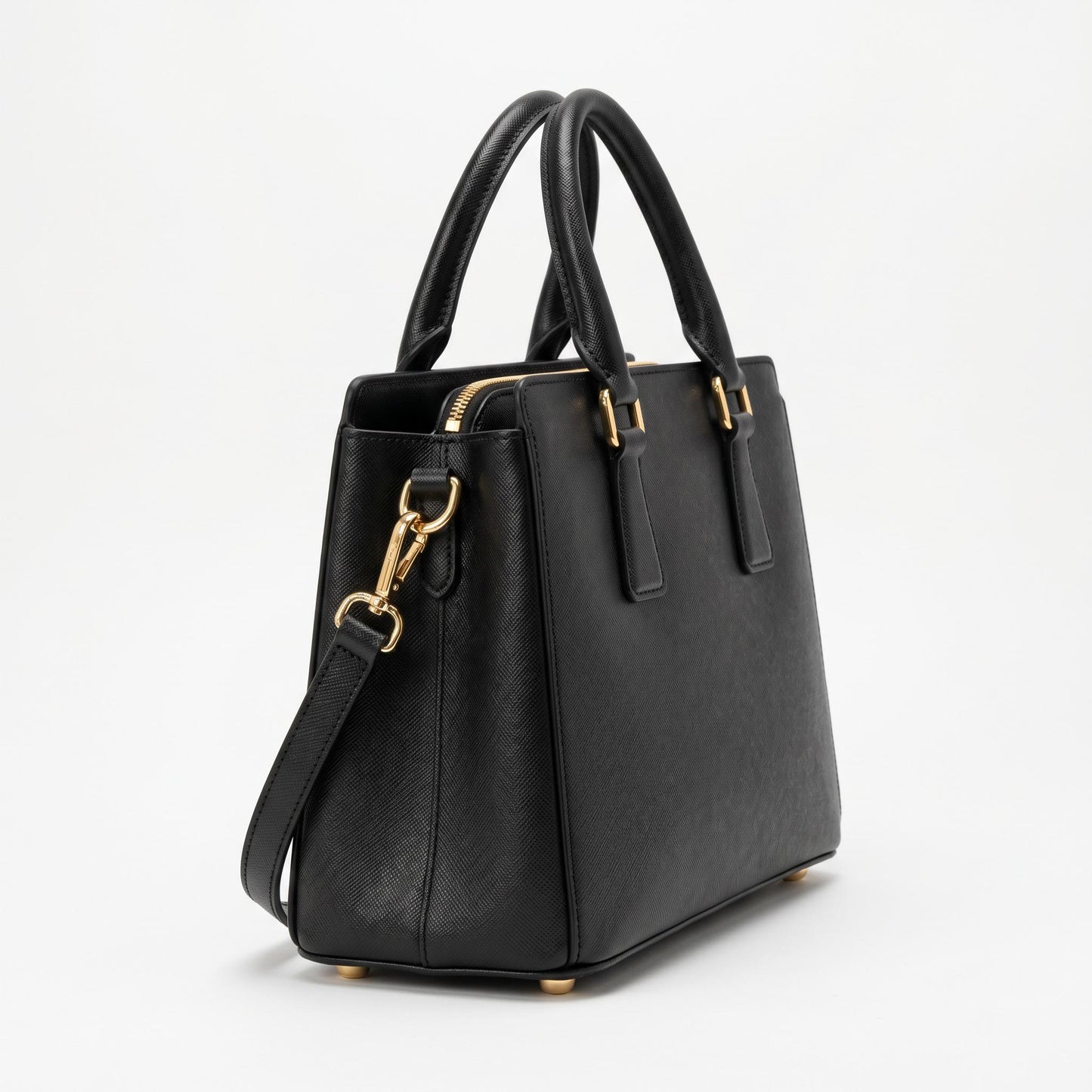 Saffiano Leather Structured Tote